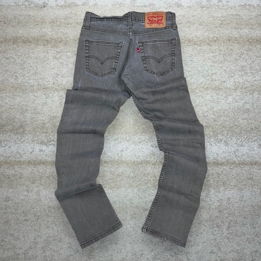 Vintage Y2K Levis 511 Jeans 29x32 Slim Fit Hazel Green Denim Red Tab